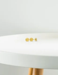 Boucles d'oreilles boules or jaune 375‰ de 4 mm de diamètre SO OR