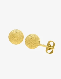Boucles d'oreilles boules or jaune 375‰ de 4 mm de diamètre SO OR
