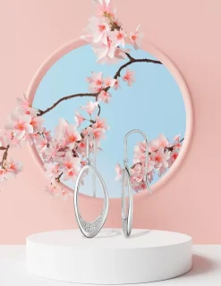 Boucles d'oreilles Brio en argent 925 ‰ rhodié et oxydes de zirconium SO OR