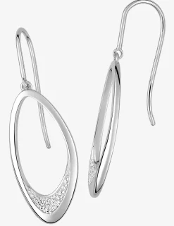 Boucles d'oreilles Brio en argent 925 ‰ rhodié et oxydes de zirconium SO OR