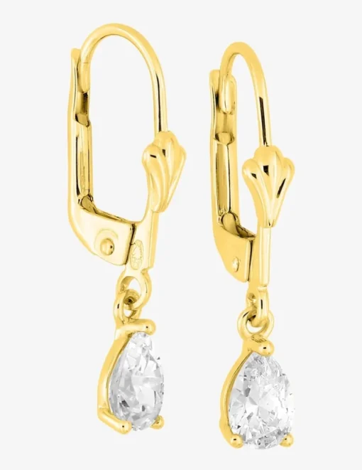 Boucles d'oreilles brisure or jaune 375 ‰ et oxyde SO OR