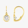 Boucles d'oreilles brisures or jaune 750‰ et oxyde de zirconium serti clos SO OR