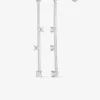 Boucles d'oreilles bâton argent 925‰ rhodié et oxydes de zirconium SO OR