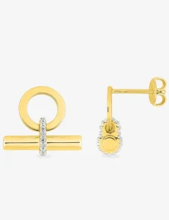 Boucles d'oreilles bâtonnet Plaqué or & oxydes de zirconium SO OR