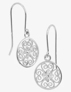 Boucles d'oreilles cercle filigrane argent 925‰ rhodié SO OR