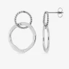 Boucles d'oreilles cercle torsadé 10 mm et cercle 20 mm acier SO OR