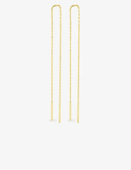 Boucles d'oreilles chaîne et bâtons or jaune 750‰ SO OR
