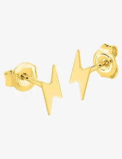 Boucles d'oreilles éclair plaqué or SO OR