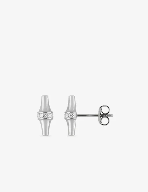 Boucles d'oreilles clou argent 925‰ oxyde blanc fantaisie SO OR