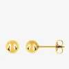 Boucles d'oreilles clou classique acier doré boule fantaisie SO OR