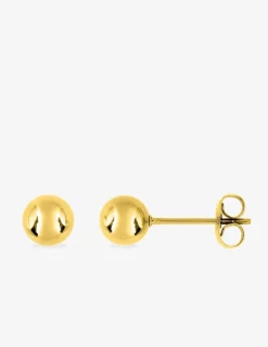 Boucles d'oreilles clou classique acier doré boule fantaisie SO OR
