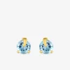 Boucles d'oreilles clou or 750‰ topaze fantaisie SO OR