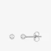 Boucles d'oreilles clous 3 mm or blanc 750 ‰ forme boule SO OR