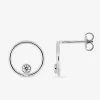 Boucles d'oreilles clous argent rhodié 925 ‰ et oxyde de zirconium SO OR