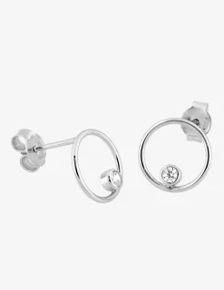 Boucles d'oreilles clous argent rhodié 925 ‰ et oxyde de zirconium SO OR