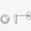 Boucles d'oreilles clous argent 925 ‰ rhodié et oxydes de zirconium SO OR
