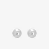 Boucles d'oreilles clous boules 5 mm or blanc 750 ‰ SO OR