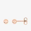 Boucles d'oreilles clous boule 4 mm plaqué or rose SO OR