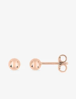Boucles d'oreilles clous boule 4 mm plaqué or rose SO OR