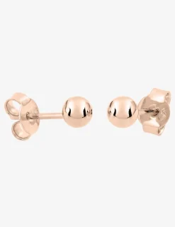 Boucles d'oreilles clous boule 4 mm plaqué or rose SO OR