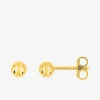 Boucles d'oreilles clous boule 4 mm plaqué or SO OR