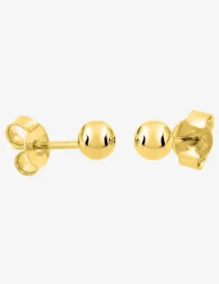 Boucles d'oreilles clous boule 4 mm plaqué or SO OR
