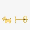 Boucles d'oreilles clous chien plaqué or SO OR