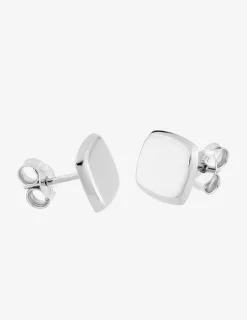 Boucles d'oreilles clous carrées en or 375‰ SO OR