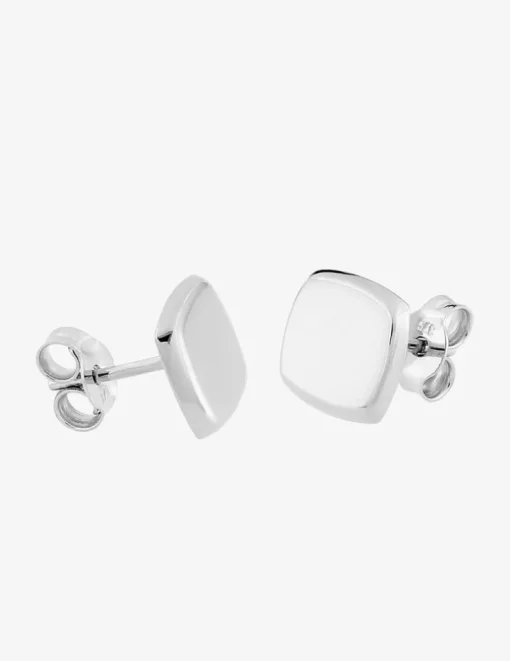 Boucles d'oreilles clous carrées en or 375‰ SO OR