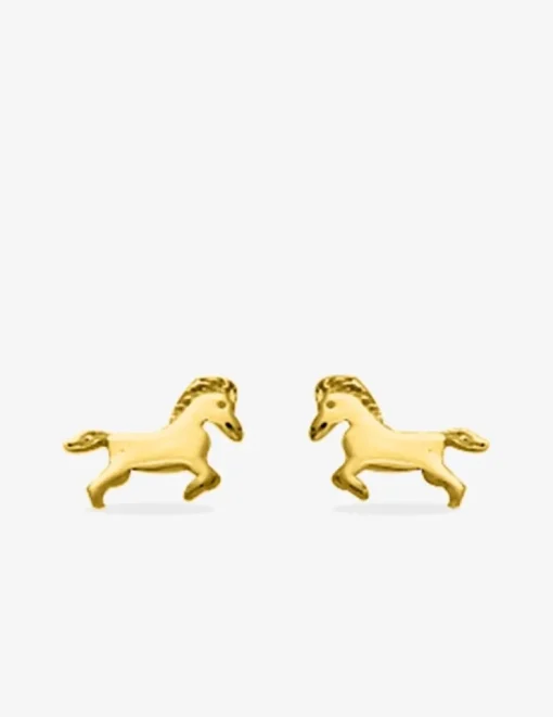 Boucles d'oreilles clous cheval plaqué or SO OR