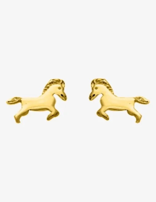 Boucles d'oreilles clous cheval plaqué or SO OR