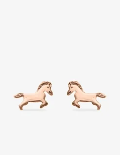 Boucles d'oreilles clous cheval plaqué or rose SO OR