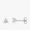 Boucles d'oreilles clous en or blanc 375 ‰, diamant synthétique 0,40 ct SO OR