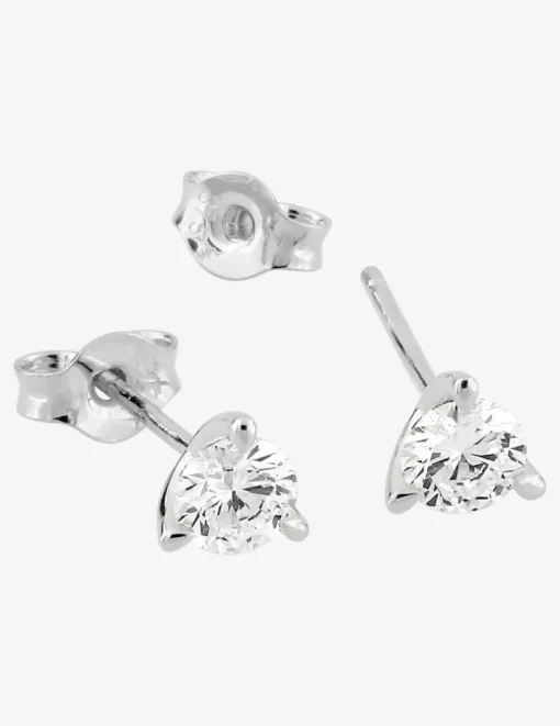 Boucles d'oreilles clous en or blanc 375 ‰, diamant synthétique 0,40 ct SO OR
