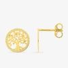 Boucles d'oreilles clous en or jaune 375‰ arbre de vie SO OR