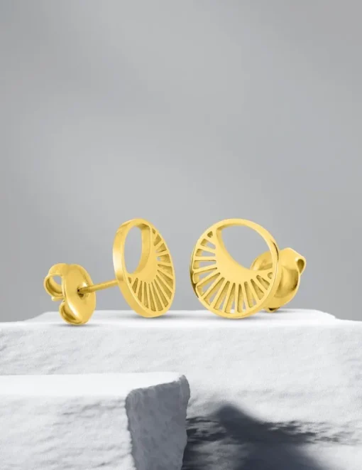 Boucles d'oreilles clous en acier doré SO OR