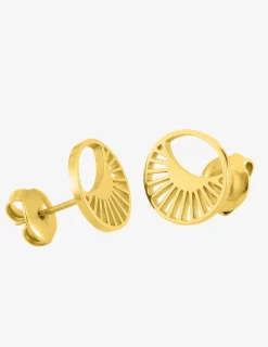Boucles d'oreilles clous en acier doré SO OR