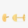 Boucles d'oreilles clous en or jaune 750‰ demi-lune SO OR
