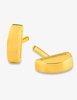 Boucles d'oreilles clous en or jaune 750‰ demi-lune SO OR