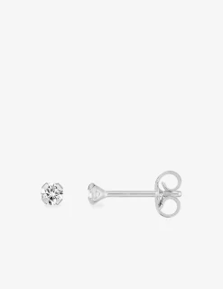 Boucles d'oreilles clous en or 750‰ et oxyde de zirconium 2,5 mm SO OR