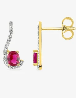 Boucles d'oreilles clous en plaqué or et oxyde de zirconium SO OR