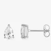 Boucles d'oreilles clous en argent 925 ‰ rhodié, oxydes de zirconium SO OR