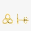 Boucles d'oreilles clous fantaisie or jaune 750 ‰ SO OR
