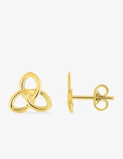Boucles d'oreilles clous fantaisie or jaune 750 ‰ SO OR