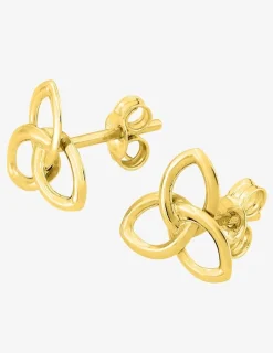 Boucles d'oreilles clous fantaisie or jaune 750 ‰ SO OR