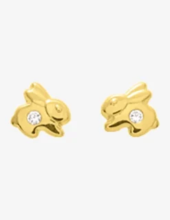 Boucles d'oreilles clous lapin en or 750‰ SO OR