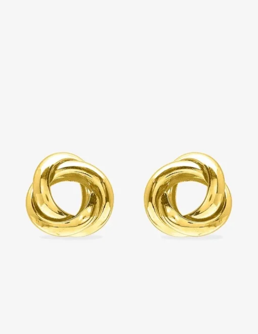 Boucles d'oreilles clous motif rond ajouré or jaune 375 ‰ SO OR