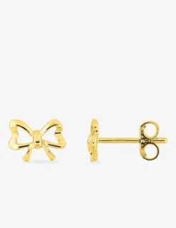 Boucles d'oreilles clous nœud plaqué or SO OR