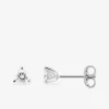 Boucles d'oreilles clous or blanc 375 ‰ et diamants synthétiques 0,30 ct SO OR