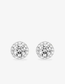 Boucles d'oreilles clous oxyde de zirconium accompagné argent 925‰ rhodié SO OR